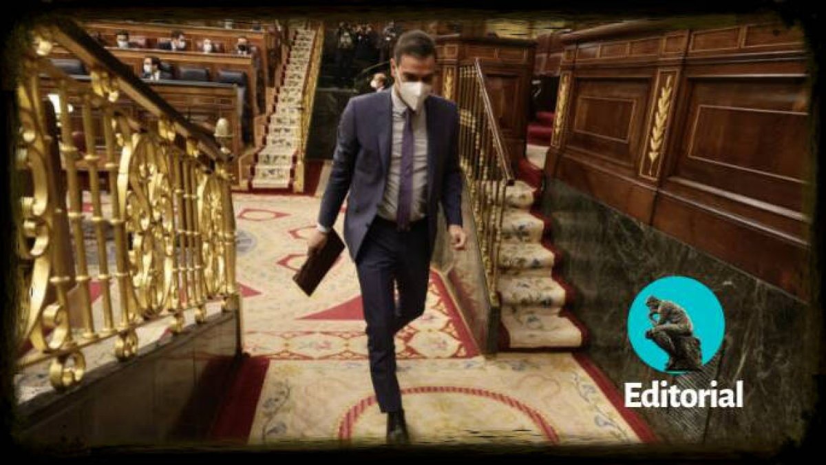 Pedro Sánchez, este miércoles en el Congreso