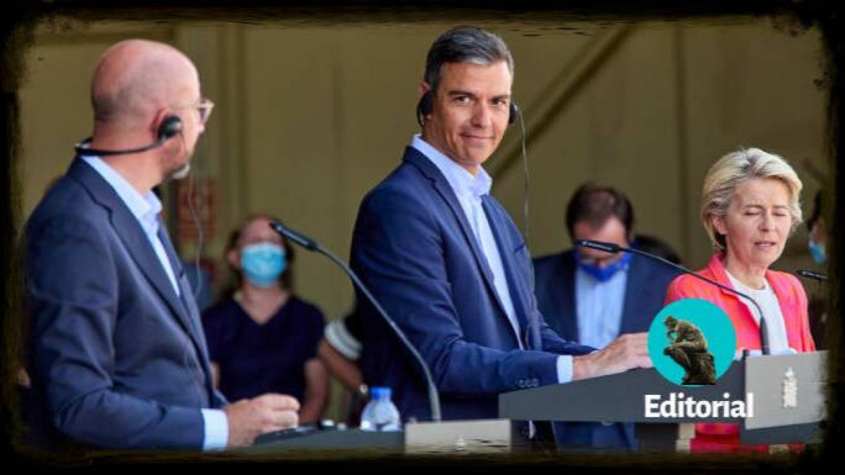 Pedro Sánchez, con las autoridades europeas