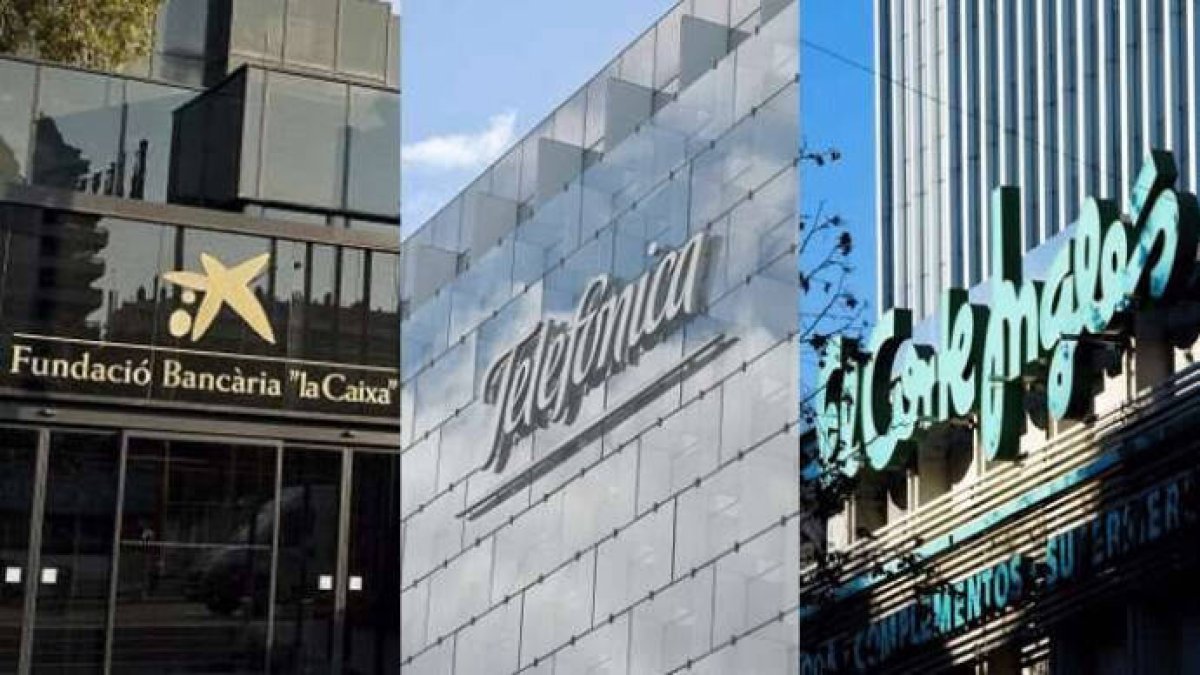 Caixabank, Corte Inglés y Telefónica son las
