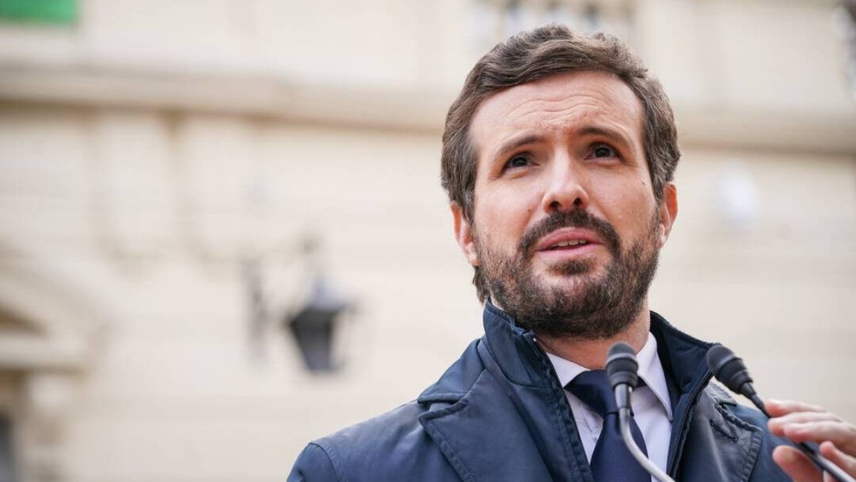 El líder del PP, Pablo Casado