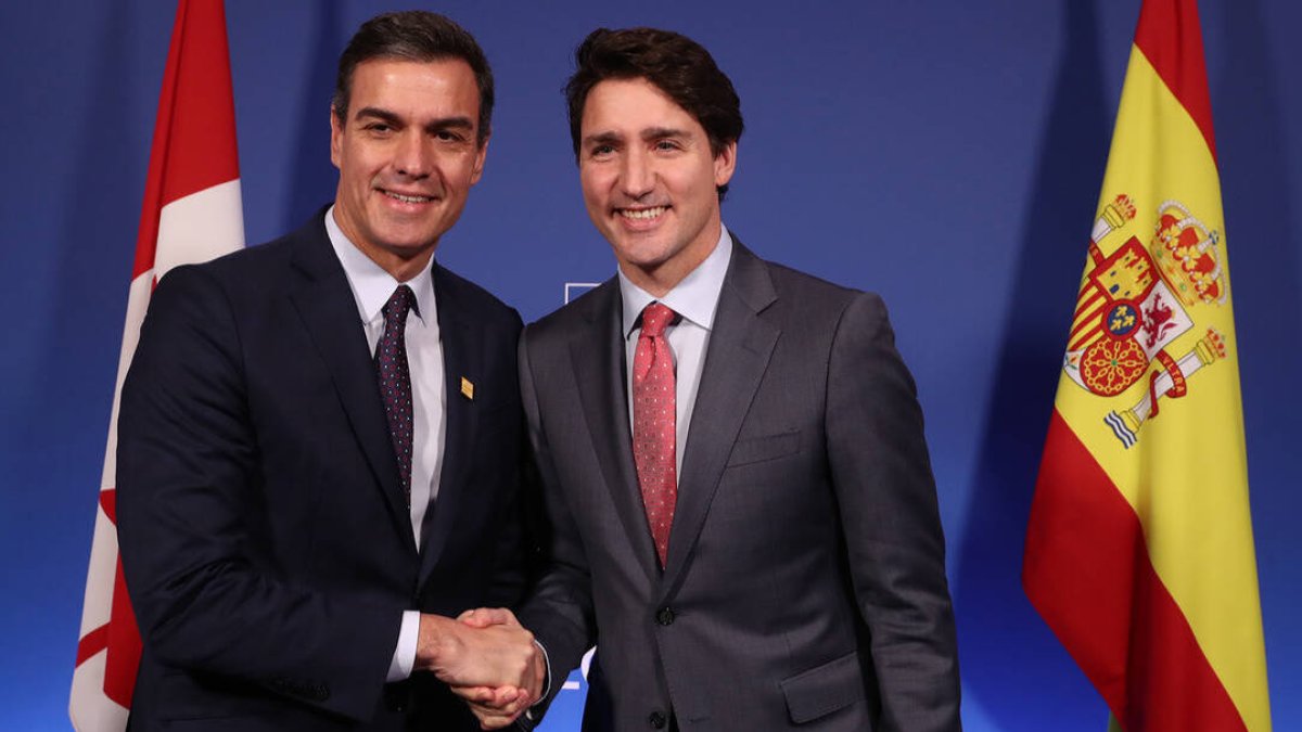 Pedro Sánchez y Justine Trudeau