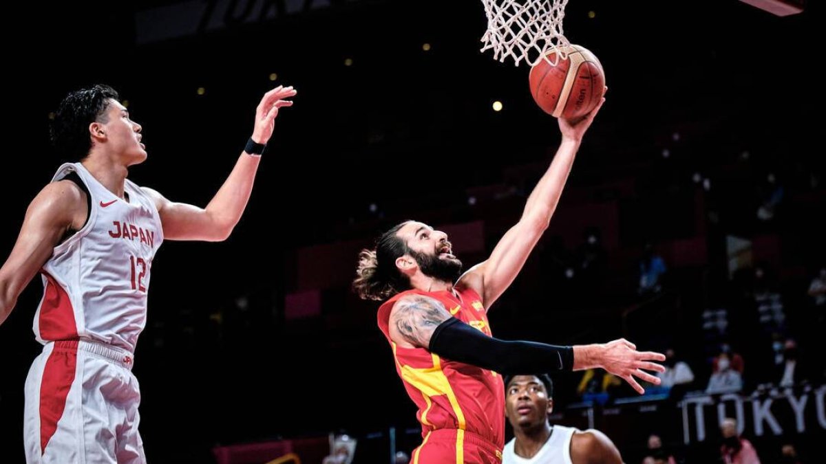 Ricky Rubio fue uno de los más acertados de la selección española.