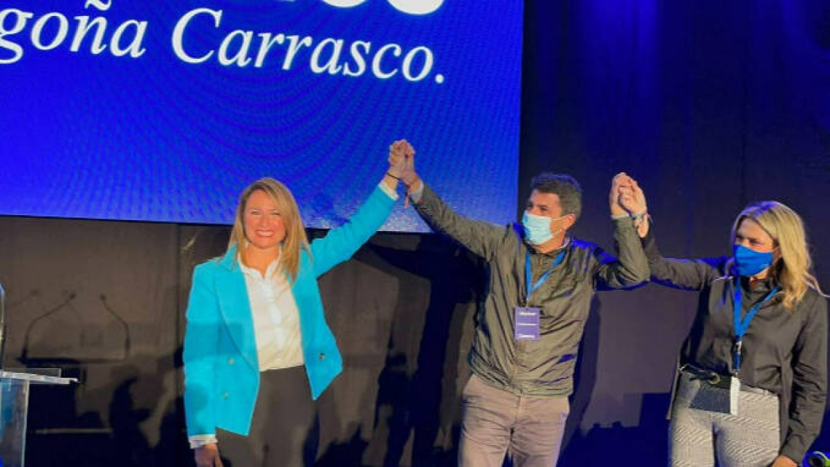 Begoña Carrasco, Carlos Mazón y Marta Barrachina