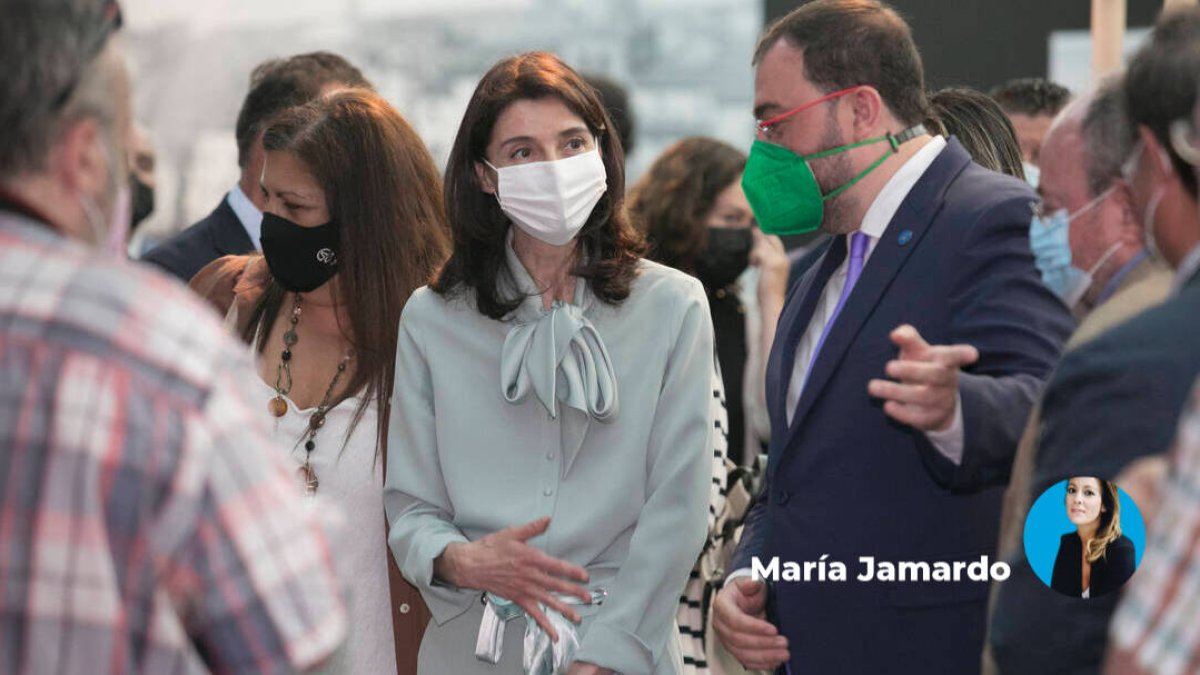 La ministra de Justicia en un acto en Gijón.