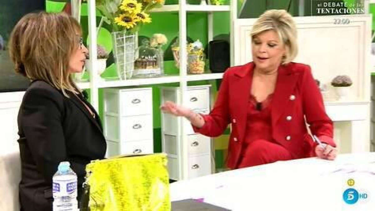 María Patiño y Terelu Campos en Sálvame Lemon Tea.