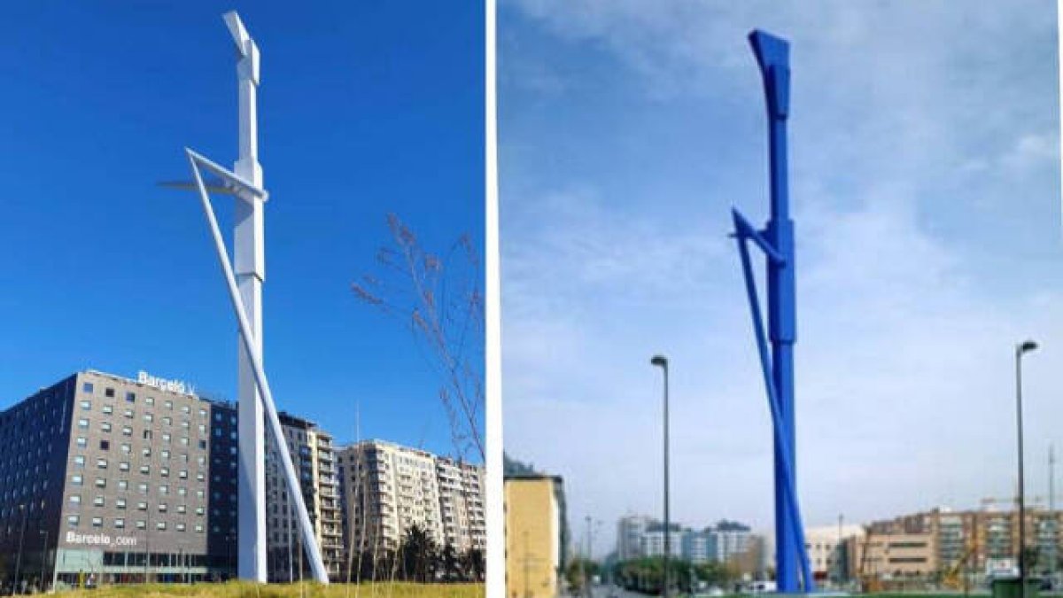El Parotet ahora y con el azul cuando se inauguró