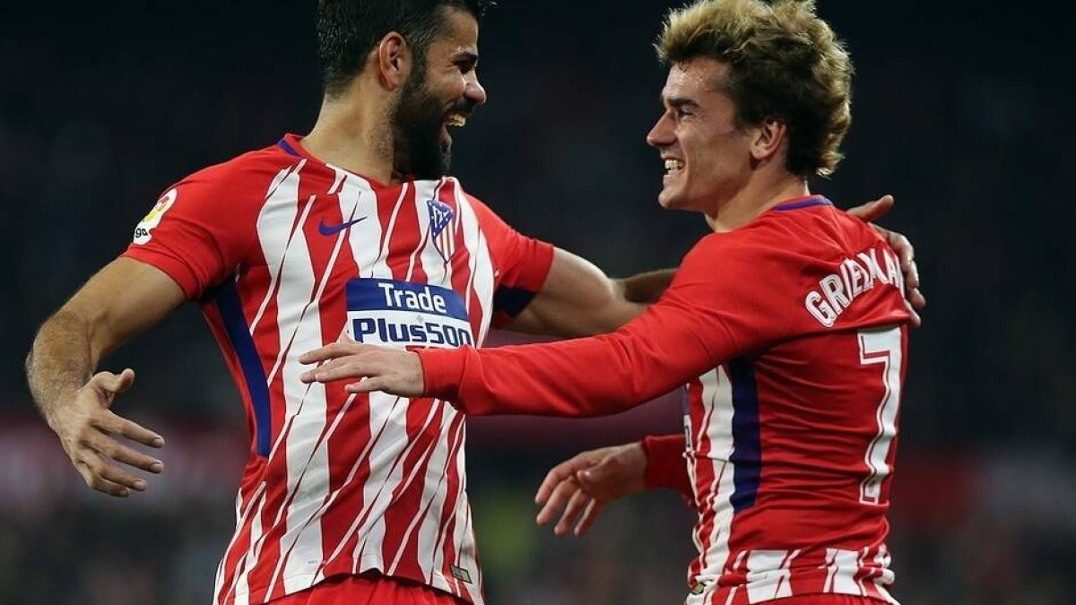 Antoine Griezmann, con la camiseta del Atlético de Madrid.
