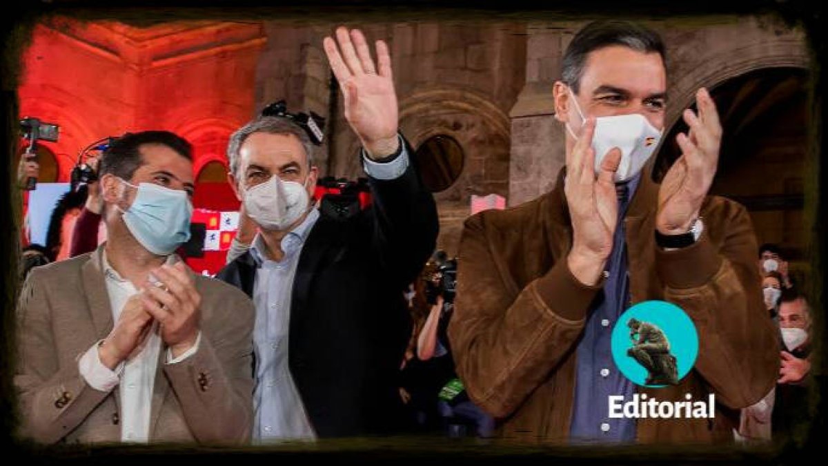 Sánchez, con Zapatero y Tudanca