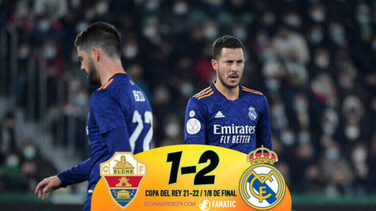 Elche 1 - Real Madrid 2: Hazard, Isco y el tratamiento blanqueador