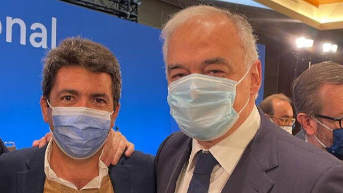 Carlos Mazón y Esteban González Pons en la Junta Nacional del PP