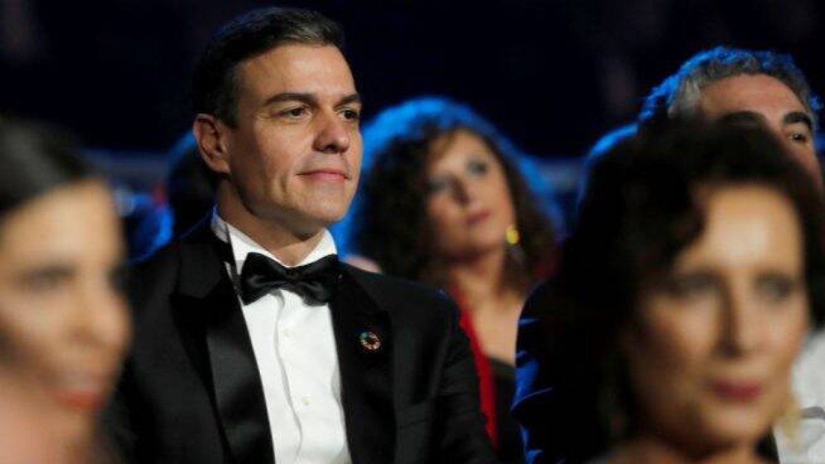 Pedro Sánchez, en la ceremonia de los Goya en Málaga