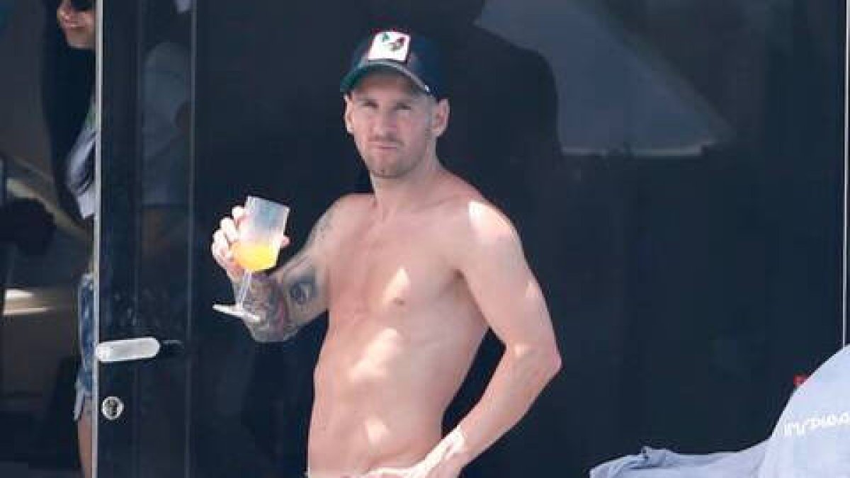 El futbolista Leo Messi durante sus vacaciones de verano en Ibiza.