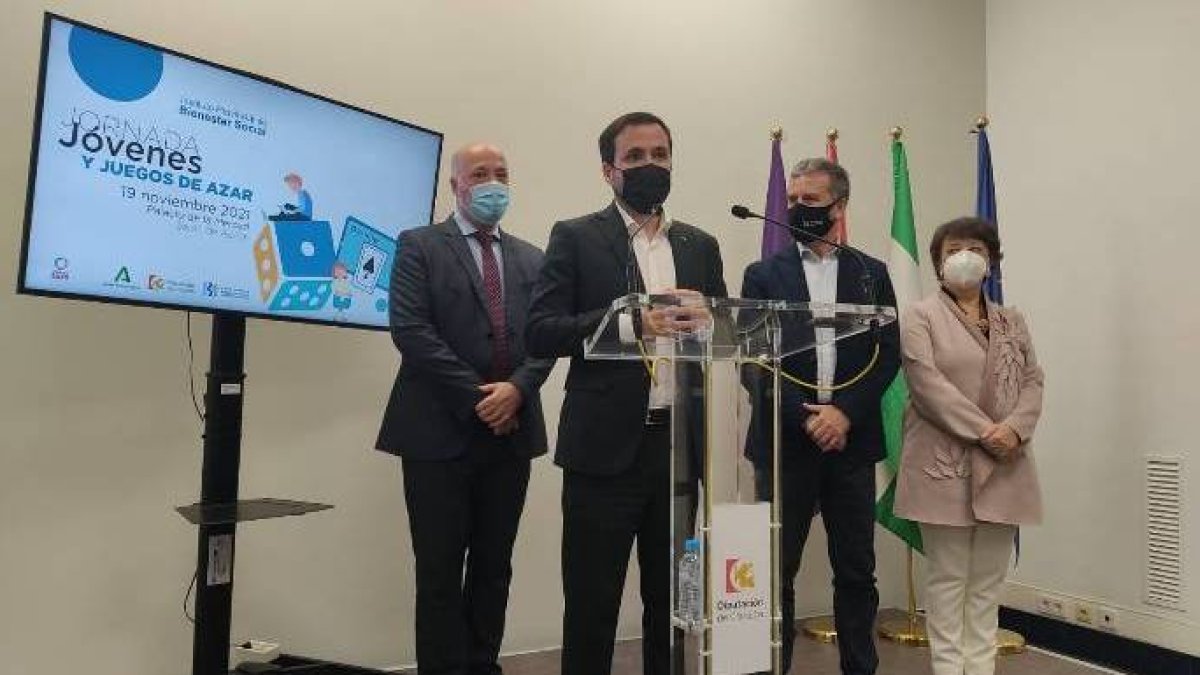 El ministro de Consumo, Alberto Garzón, este viernes en un acto en Córdoba.