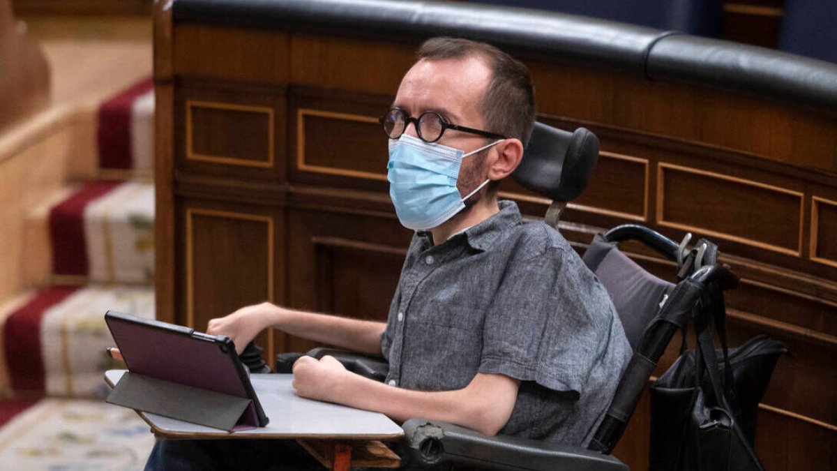 Pablo Echenique este lunes en el Congreso.