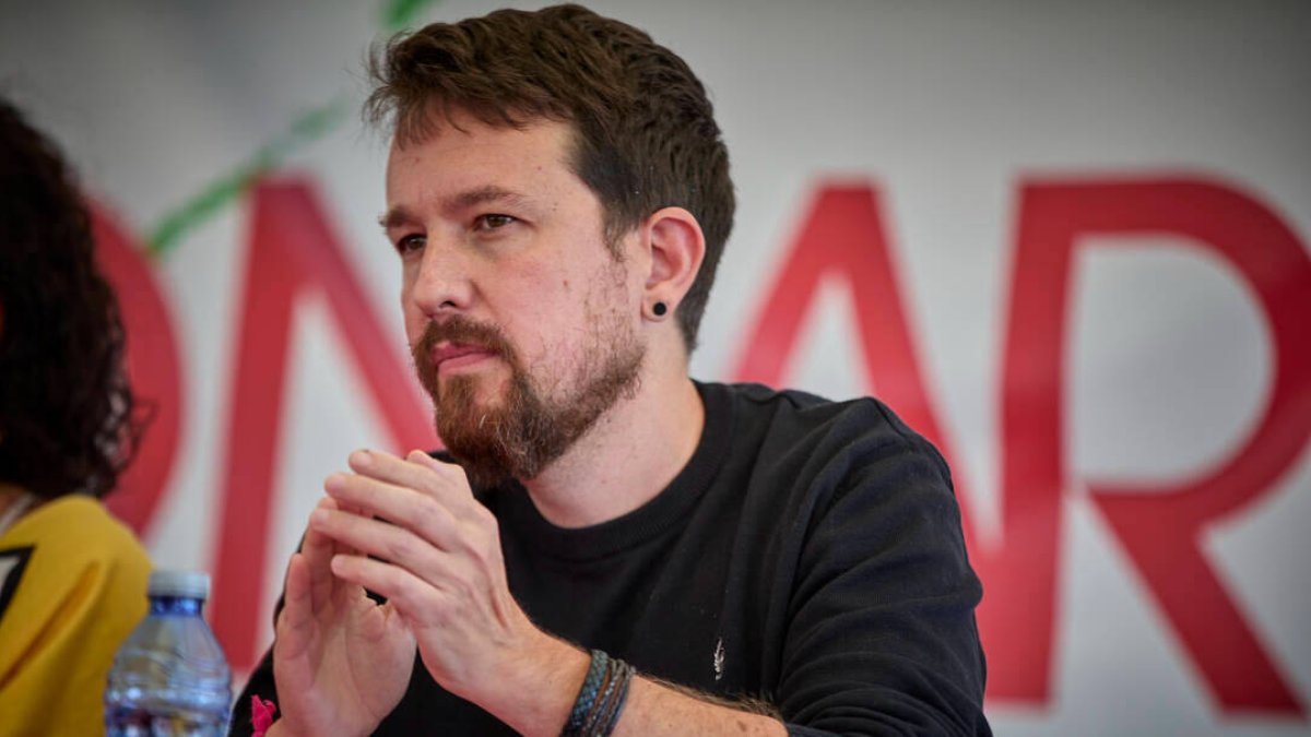 Pablo Iglesias, durante los abucheos en la fiesta del PCE