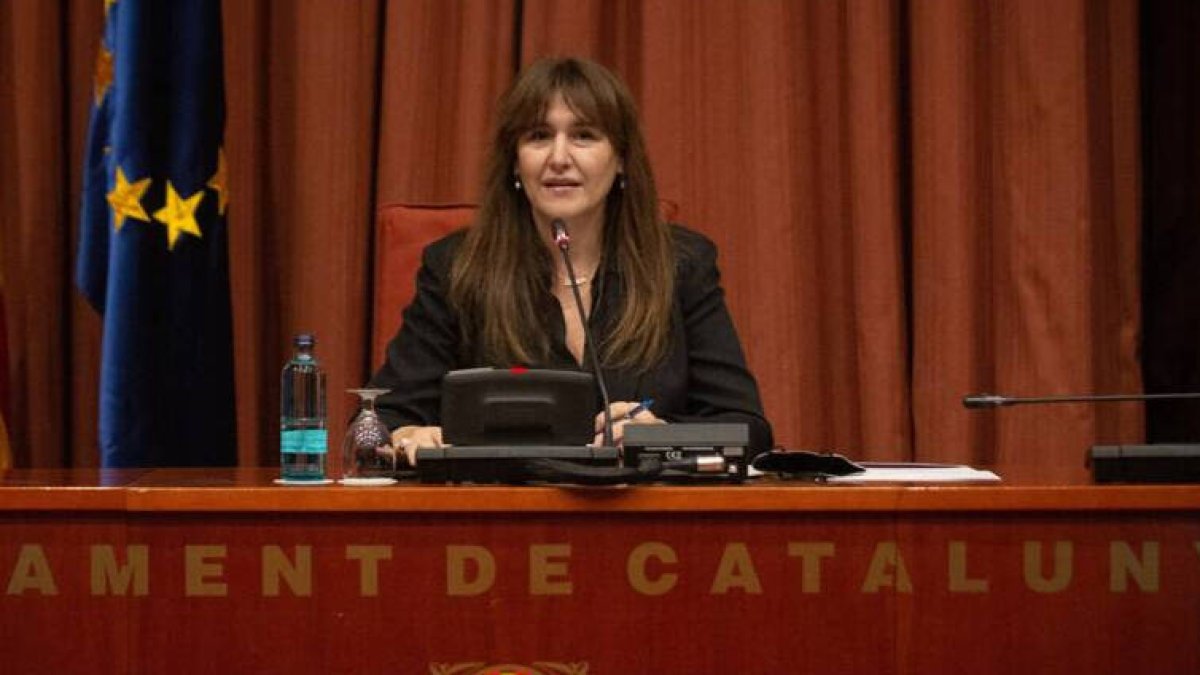 La presidenta del Parlament, Laura Borràs.