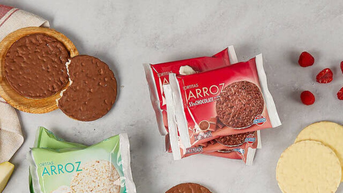 Tortitas arroz y maíz con chocolate de Mercadona