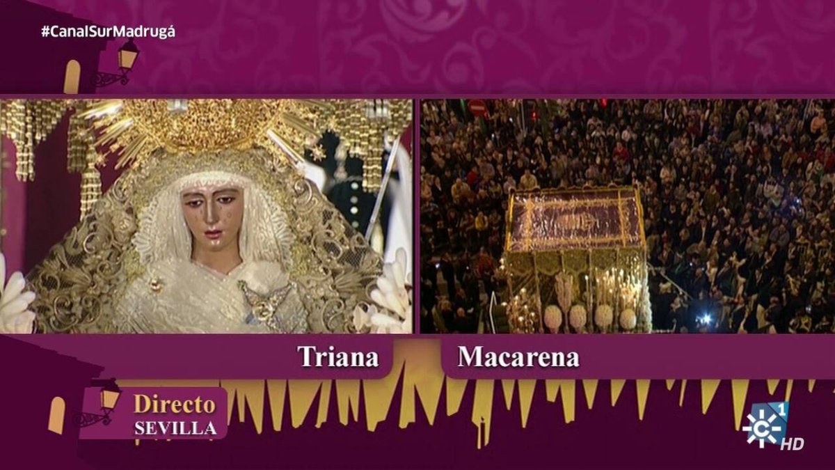 Imagen de un programa especial de Semana Santa en Canal Sur.