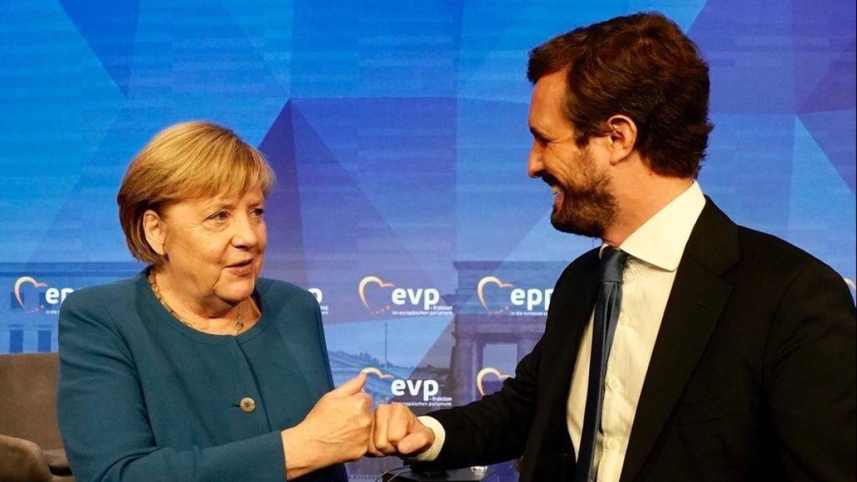 Casado y Merkel, el pasado 9 de septiembre