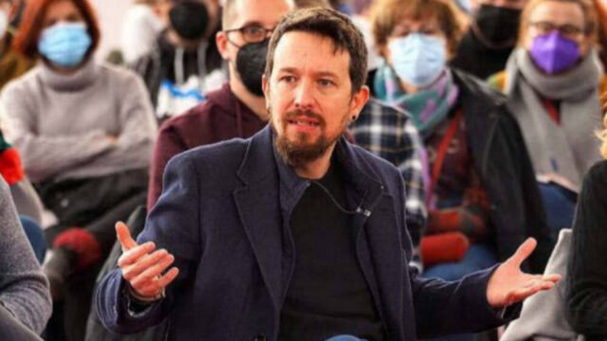 Pablo Iglesias en su mitin en Valladolid