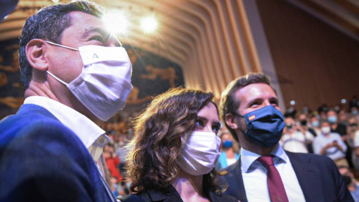 Moreno, Ayuso y Casado en Valencia