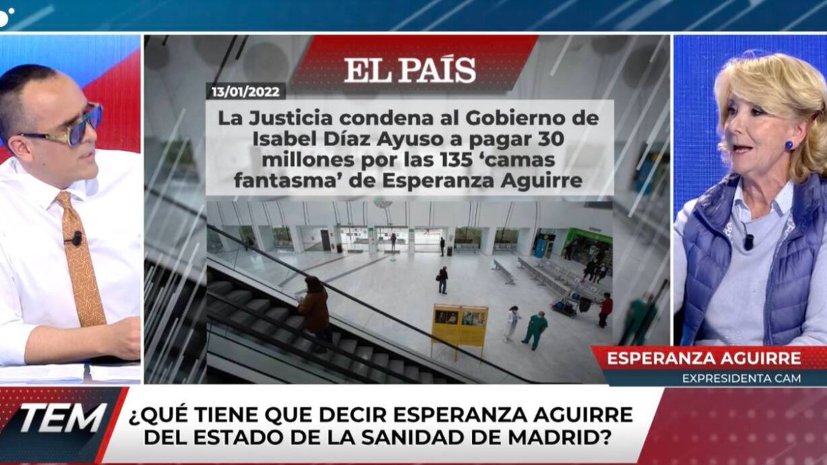 Risto Mejide y Esperanza Agiurre (Mediaset)