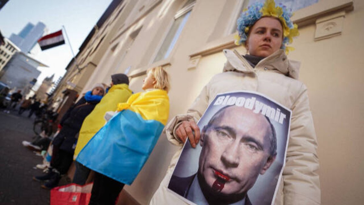 Manifestación en Alemania por la invasión ordenada por Putin contra Ucrania
