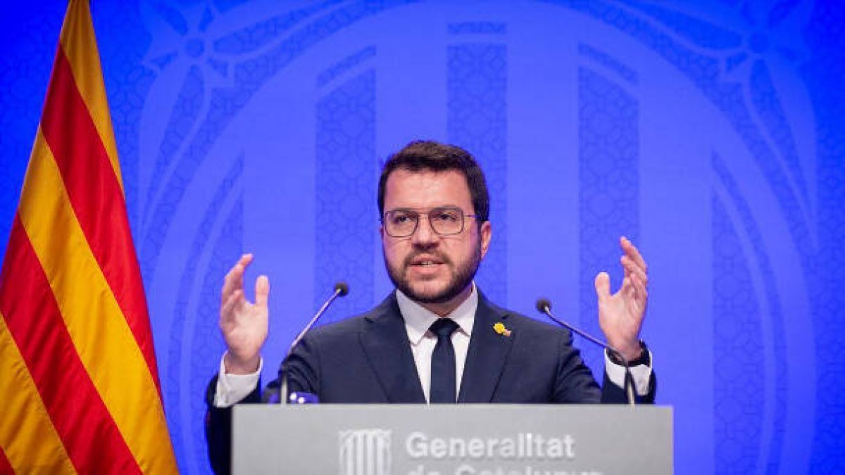 El presidente de Cataluña, Pere Aragonès