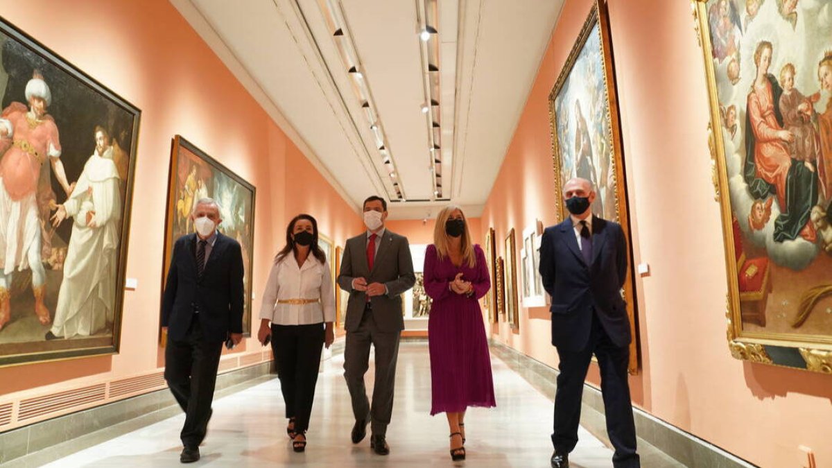 Visita inaugural de las autoridades a la exposición 'Cara a cara. Picasso y los maestros antiguos