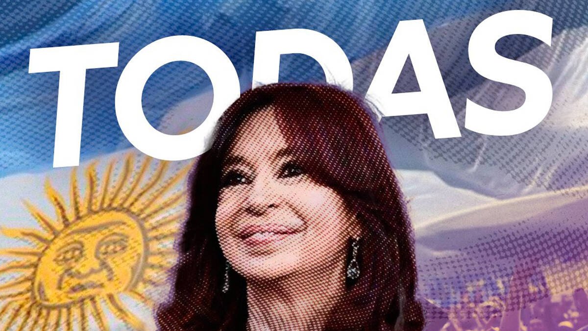 Cartel de Cristina Fernández de Kirchner que ha puesto Podemos en sus redes