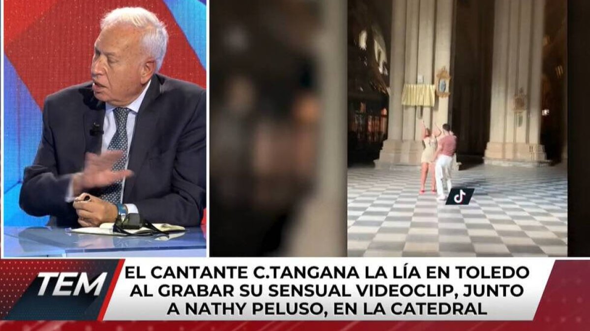 Margallo monta en cólera en TEM por el vídeo de C. Tangana en una catedral