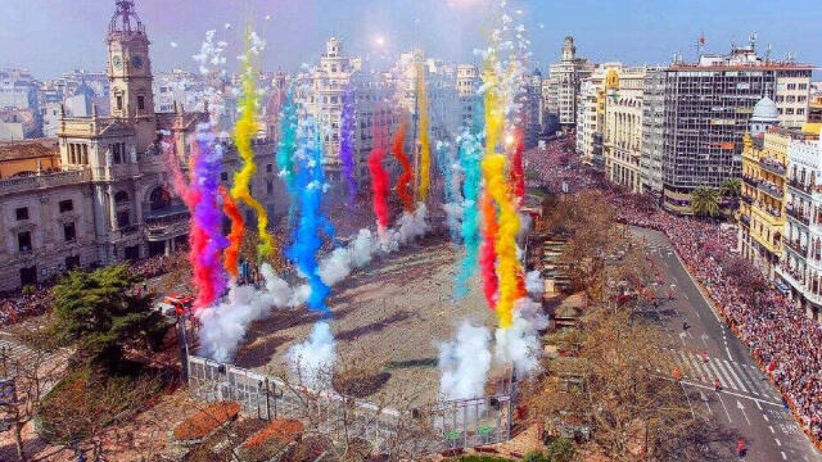 Imagen de la mascletà de Valencia.