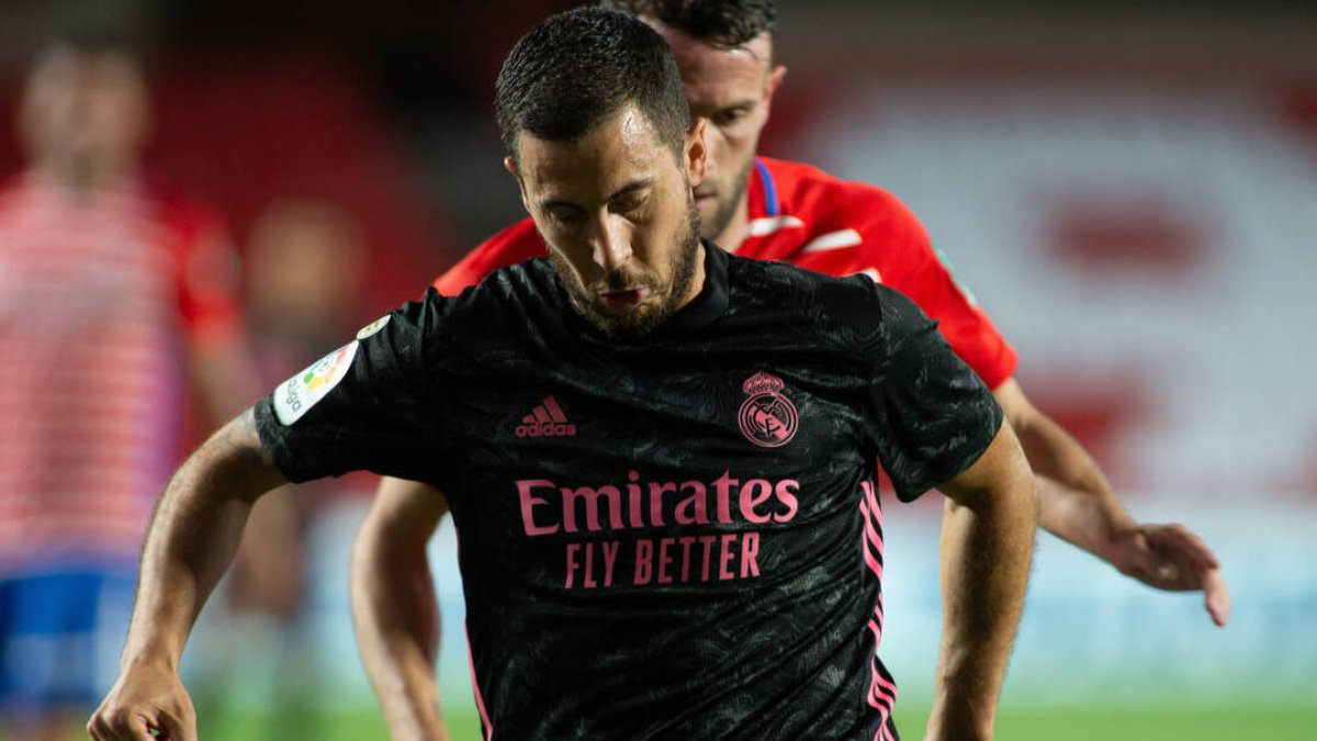 Hazard, en uno de los últimos partidos que jugó con el Real Madrid la pasada temporada.