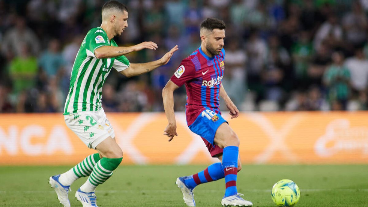Jordi Alba, autor del gol de la victoria del Barcelona ante el Betis