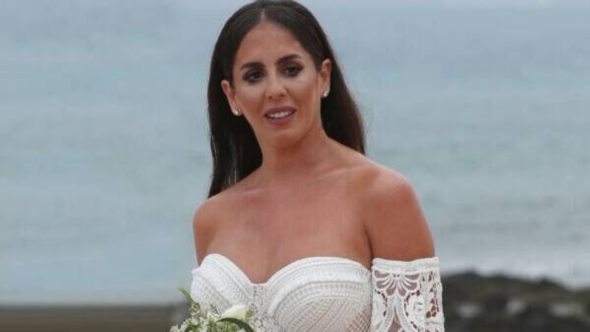 Anabel Pantoja en su boda.