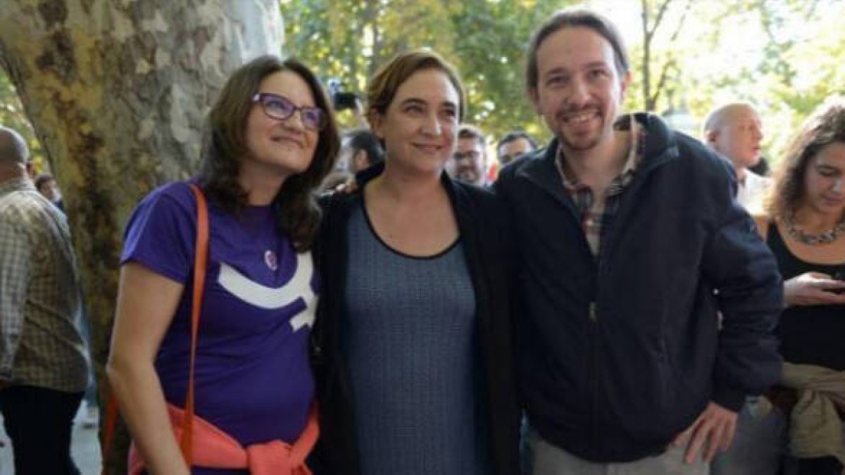 Oltra, Colau e Iglesias en una imagen de archivo