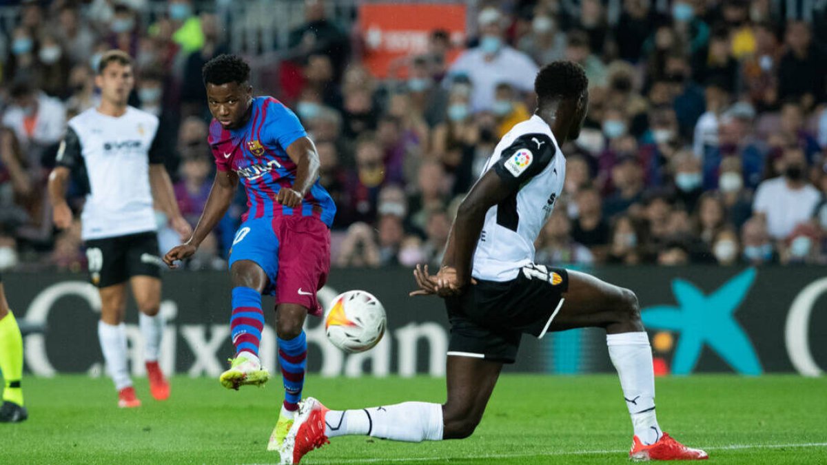 Ansu Fati lideró el triunfo del Barça