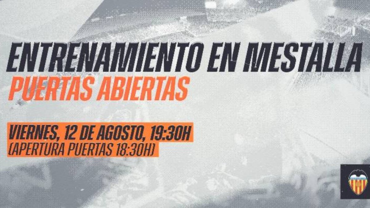 El Valencia CF abre las puertas al público el entrenamiento previo a La Liga