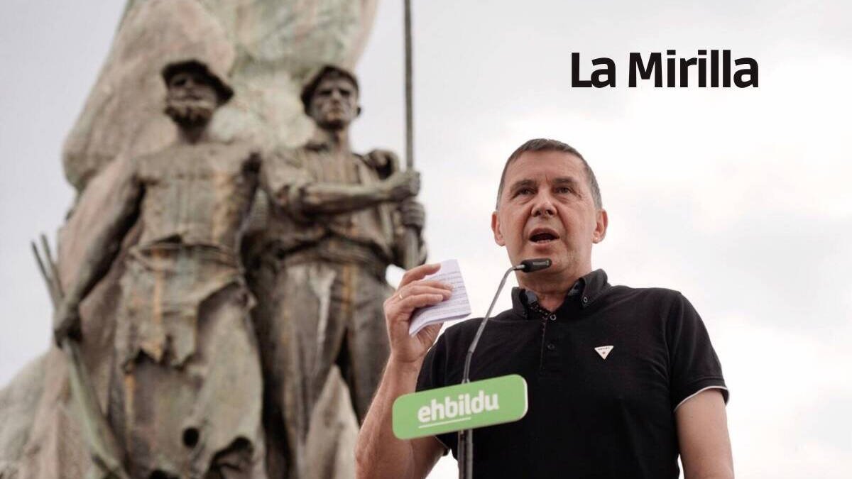 Arnaldo Otegi, en un reciente acto de Bildu