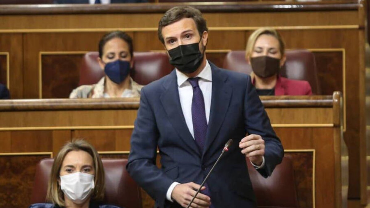 El líder del PP, Pablo Casado