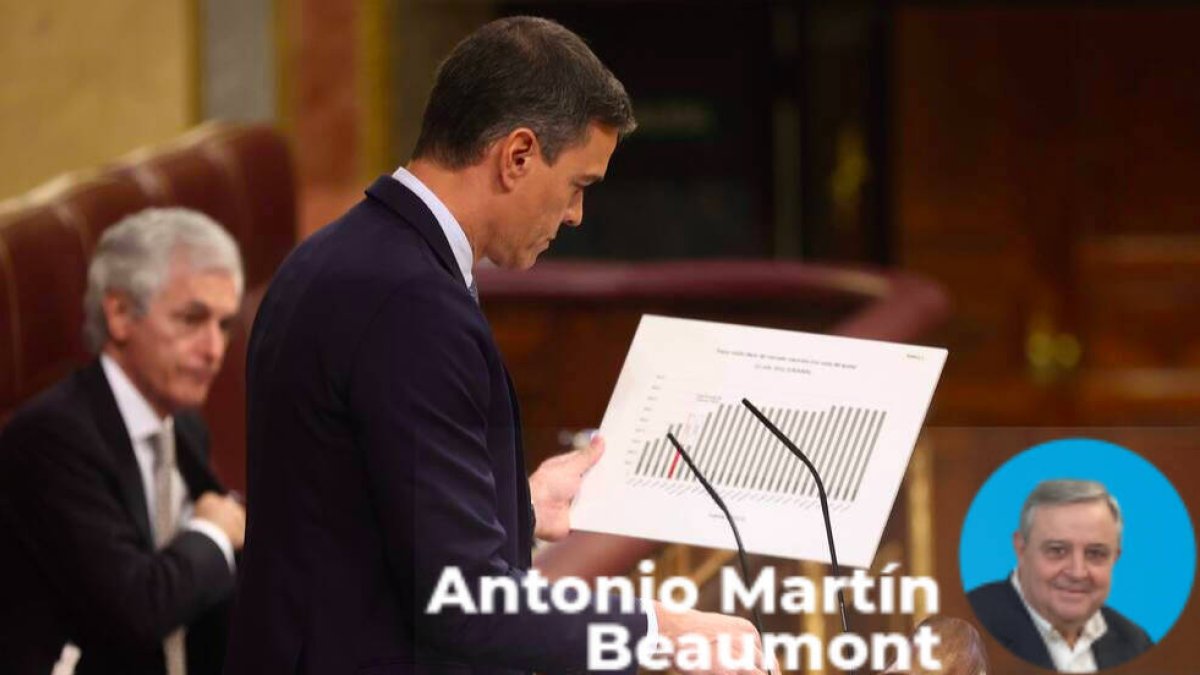 Pedro Sánchez, este martes en el Debate de la Nación.