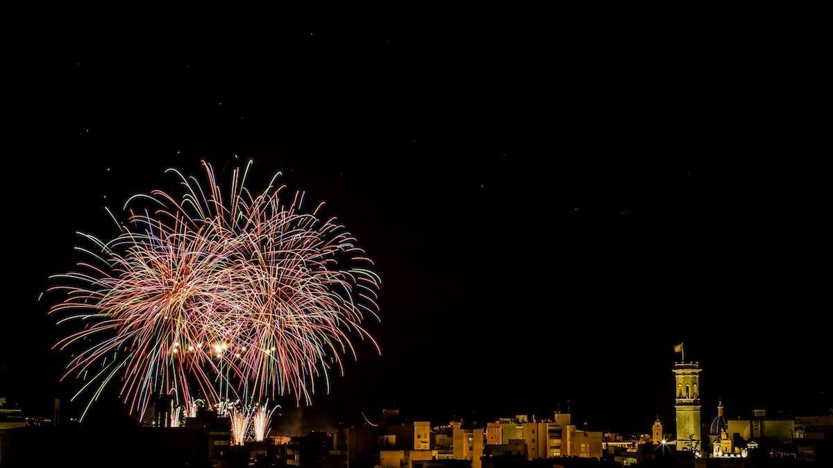 Fuegos artificiales I Imagen de archivo