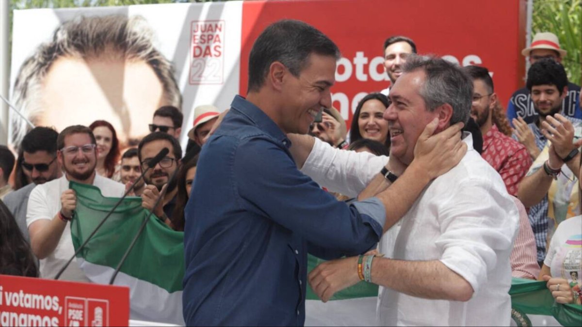 Pedro Sánchez y Juan Espadas