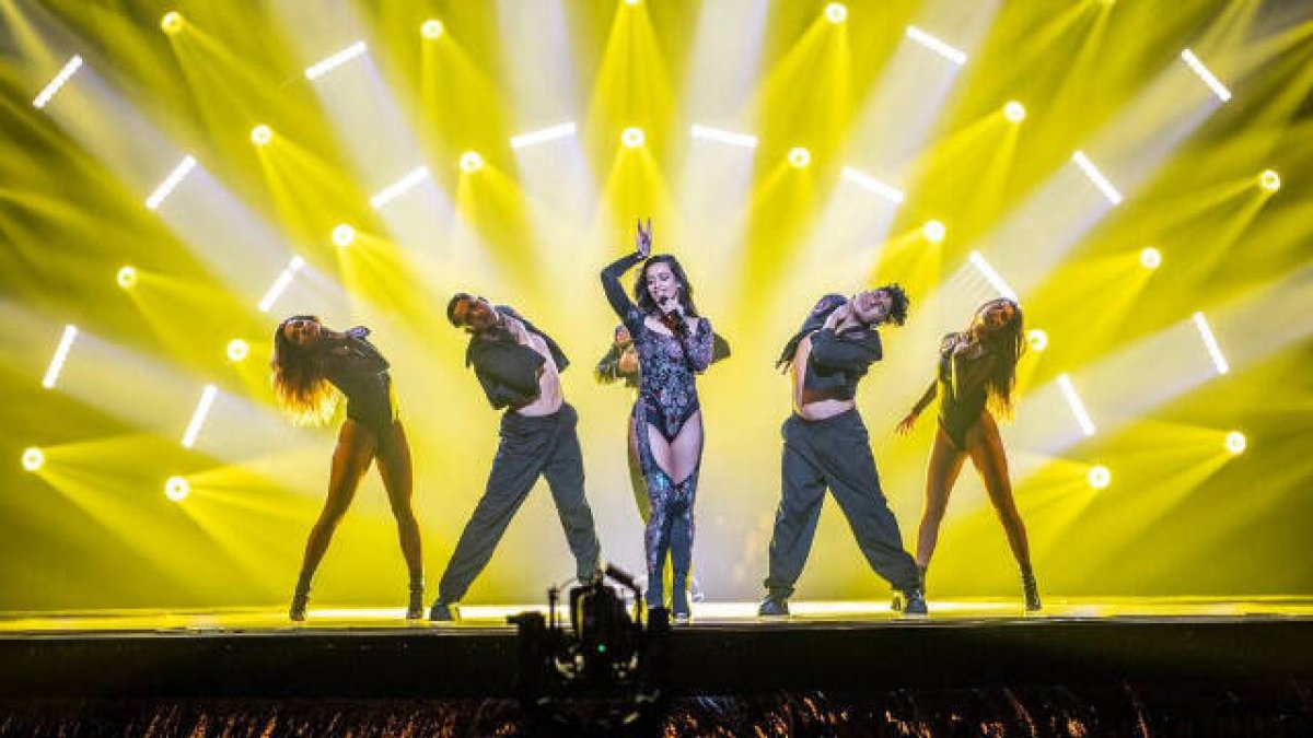 Chanel en los ensayos de Eurovisión