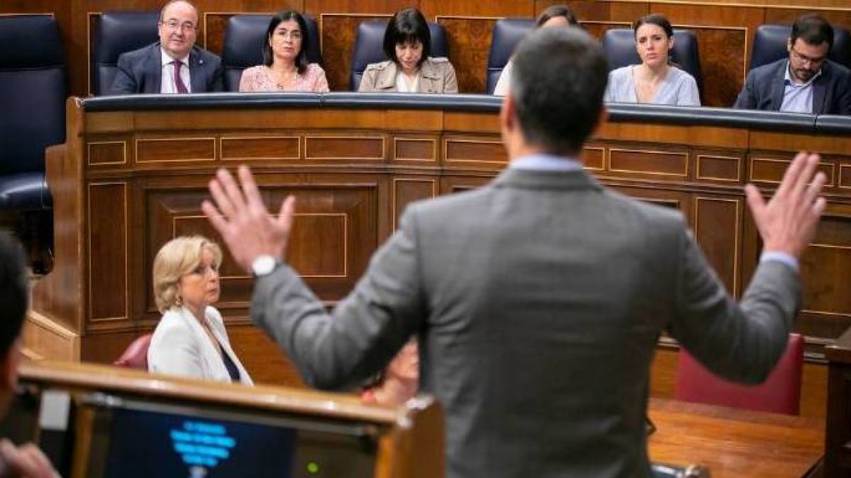 Pedro Sánchez, este miércoles en el Congreso.