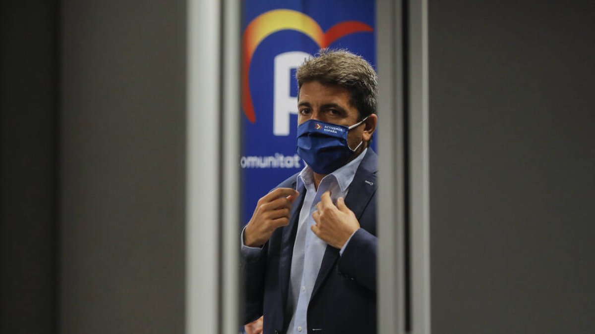 El presidente del Partido Popular de la Comunitat Valenciana, Carlos Mazón, apoya un congreso extraordinario.