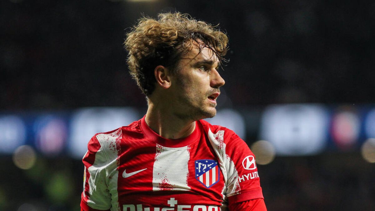 Griezmann durante un partido con el Atlético de Madrid este curso.