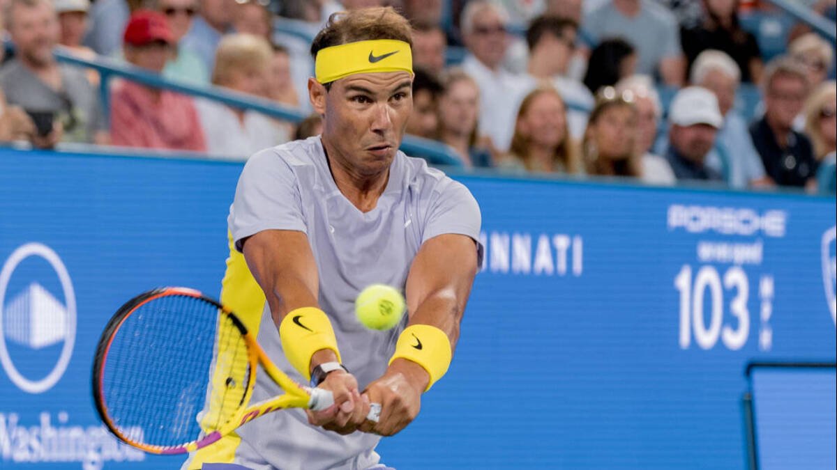 Nadal, durante su partido ante Coric en Cincinnati.
