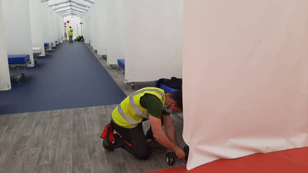Instalaciones del hospital de campaña de Alicante