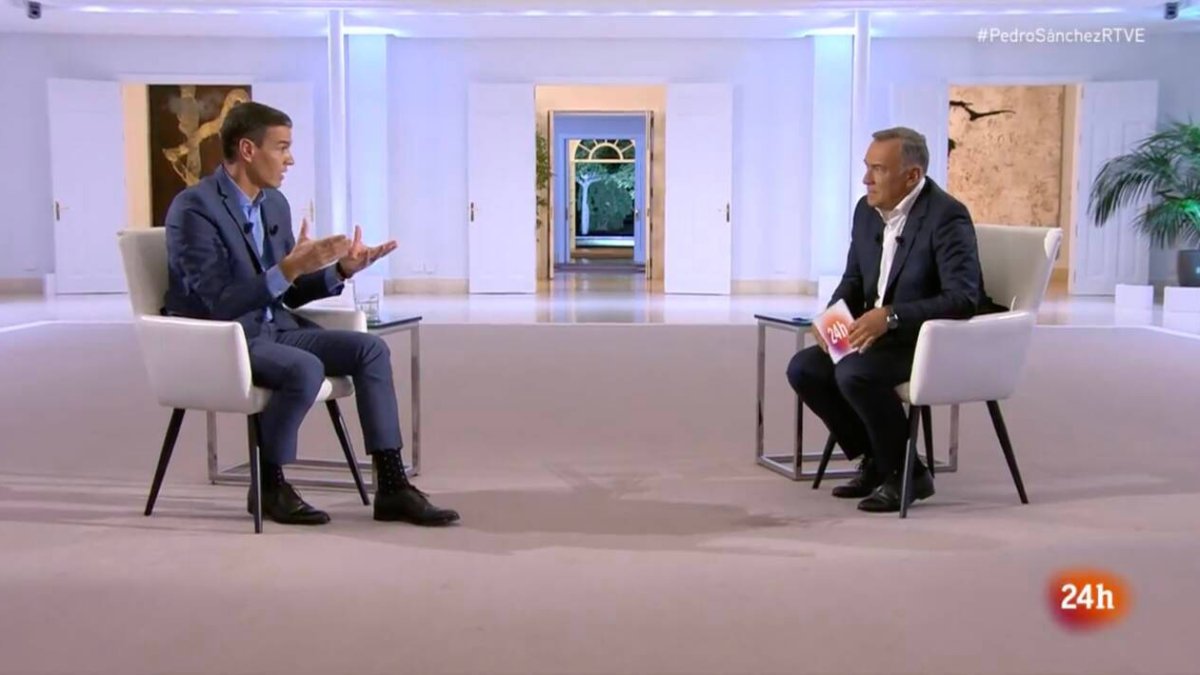 Pedro Sánchez en su entrevista con Xavier Fortes